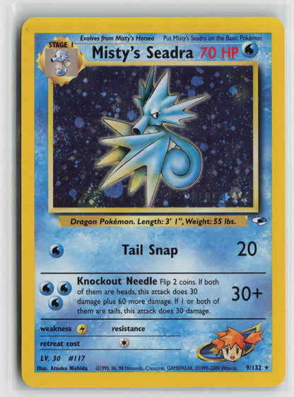 Misty's Seadra (Prerelease) Promo Holo PR 009/132 NM