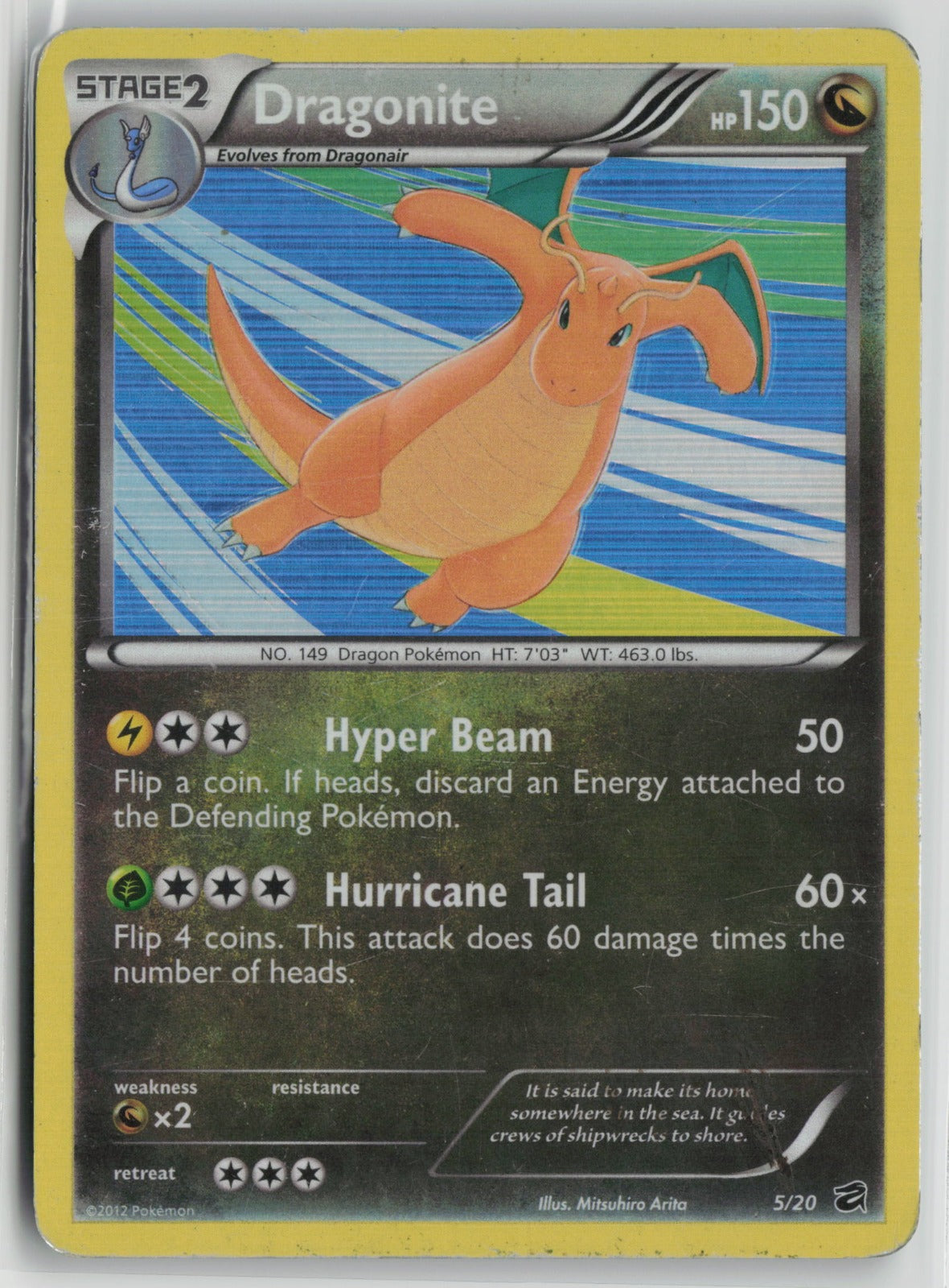 Dragonite Holo Rare DRV 5/20 HP