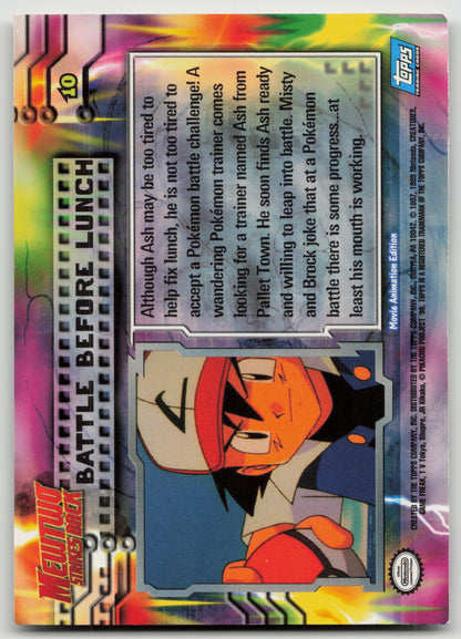 Battle Before Lunch #10 Mewtwo Strikes Back Topps Movie Animation Edition Non-Holo LP (Back)