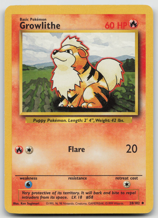 Growlithe Uncommon Normal BS 028/102 HP
