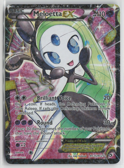Meloetta EX (Full Art) Ultra Rare Holo LTR RC25/RC25 LP