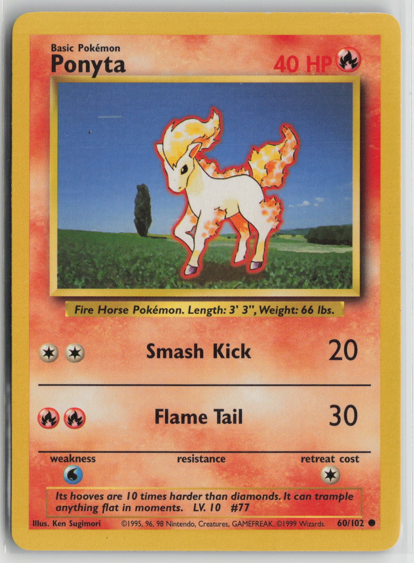 Ponyta Common Base Set 060/102 HP