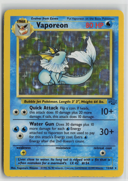 Vaporeon (12) Holo Rare Unlimited JU 12/64 MP