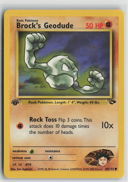 Brock's Geodude Common 1st Edition G2 068/132 NM