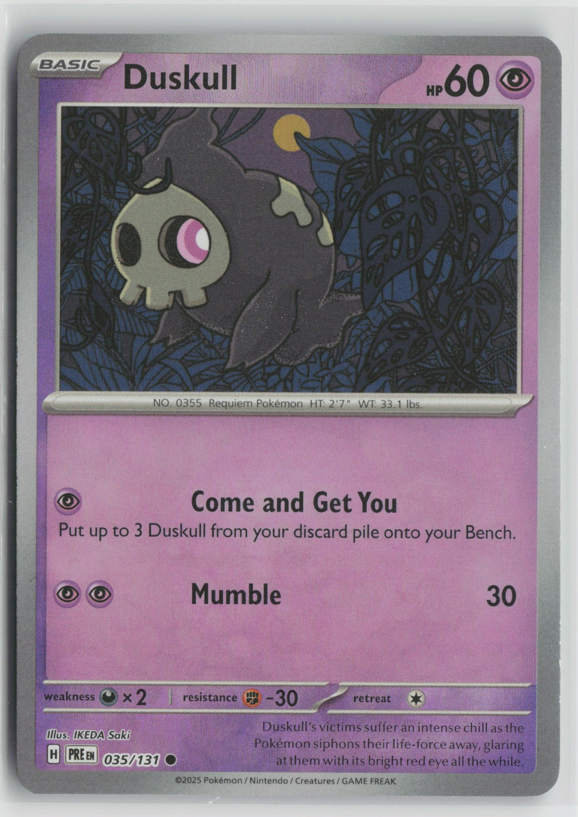 Duskull (Poke Ball Pattern) Common Holo PRE 035/131 NM