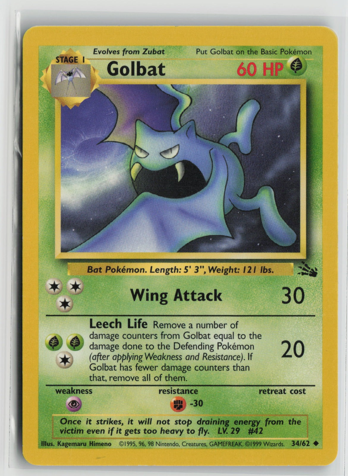 Golbat Uncommon Unlimited FO 34/62 LP