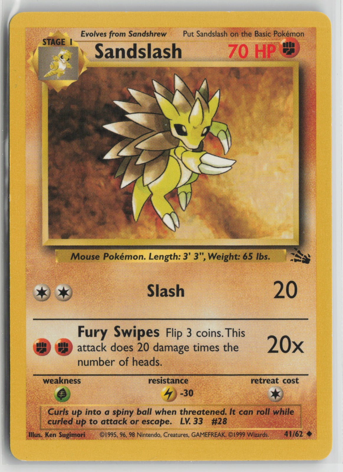 Sandslash Uncommon Unlimited FO 41/62 LP