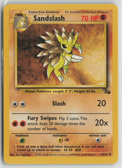 Sandslash Uncommon Unlimited FO 41/62 LP