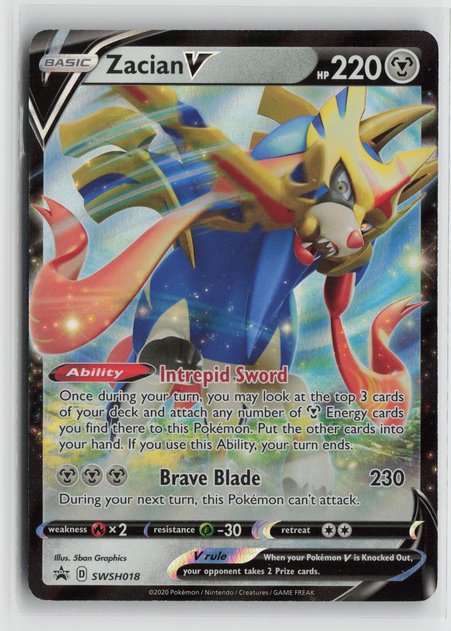 Zacian V - Promo SWSH: Sword & Shield Promo Cards SWSH018 NM