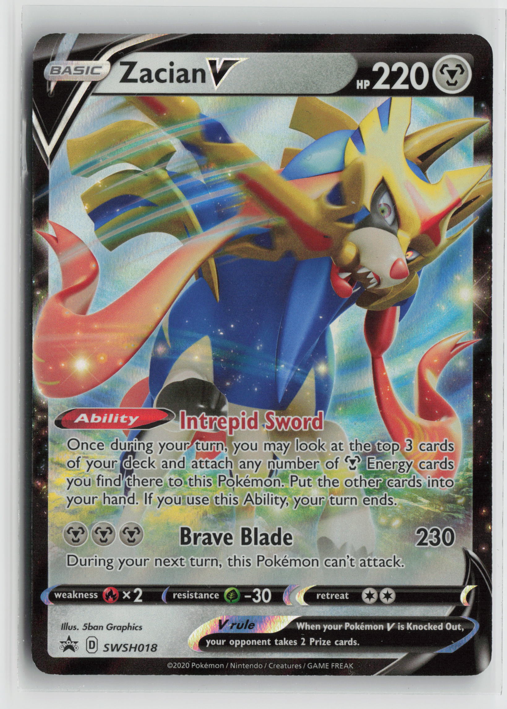 Zacian V - Promo SWSH: Sword & Shield Promo Cards SWSH018 NM