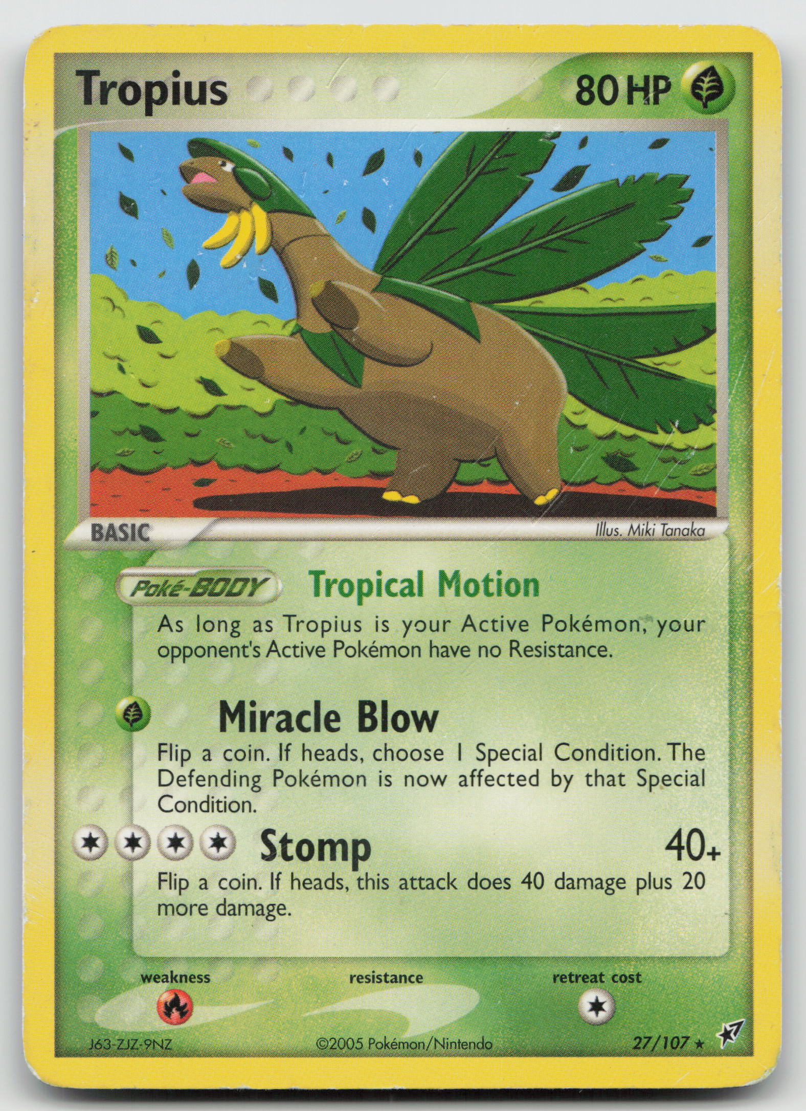 Tropius Rare Normal DX 27/107 HP