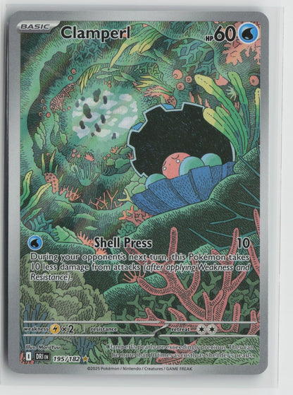 Clamperl Illustration Rare Holo DRI 195/182 NM