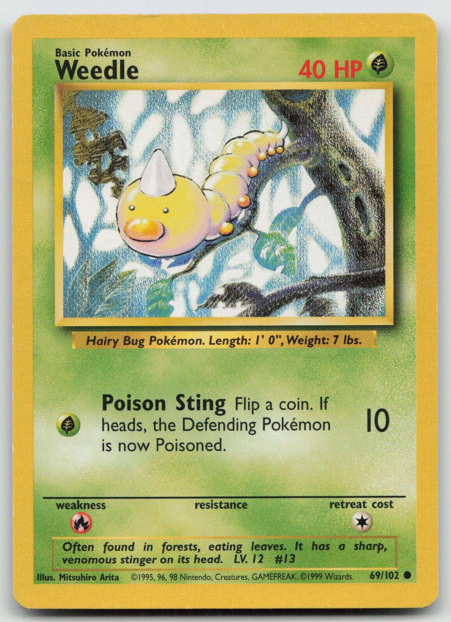 Weedle Common Normal BS 069/102 HP