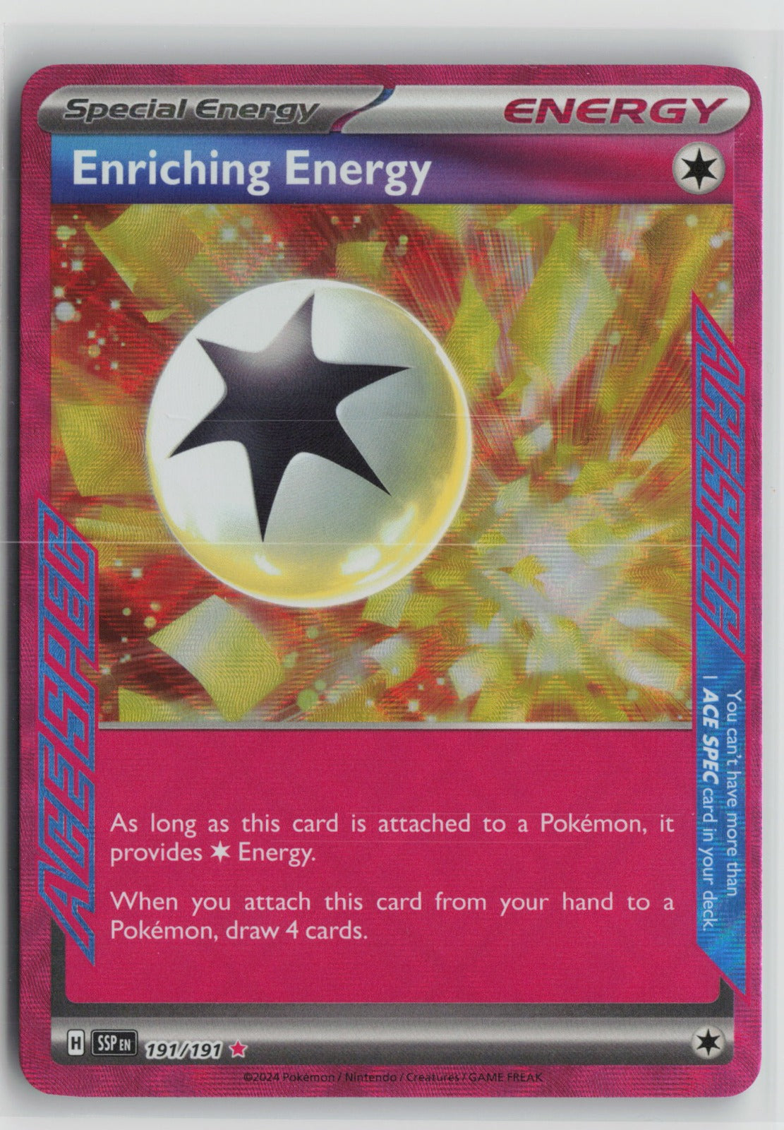 Enriching Energy ACE SPEC Rare Holo SSP 191/191 NM