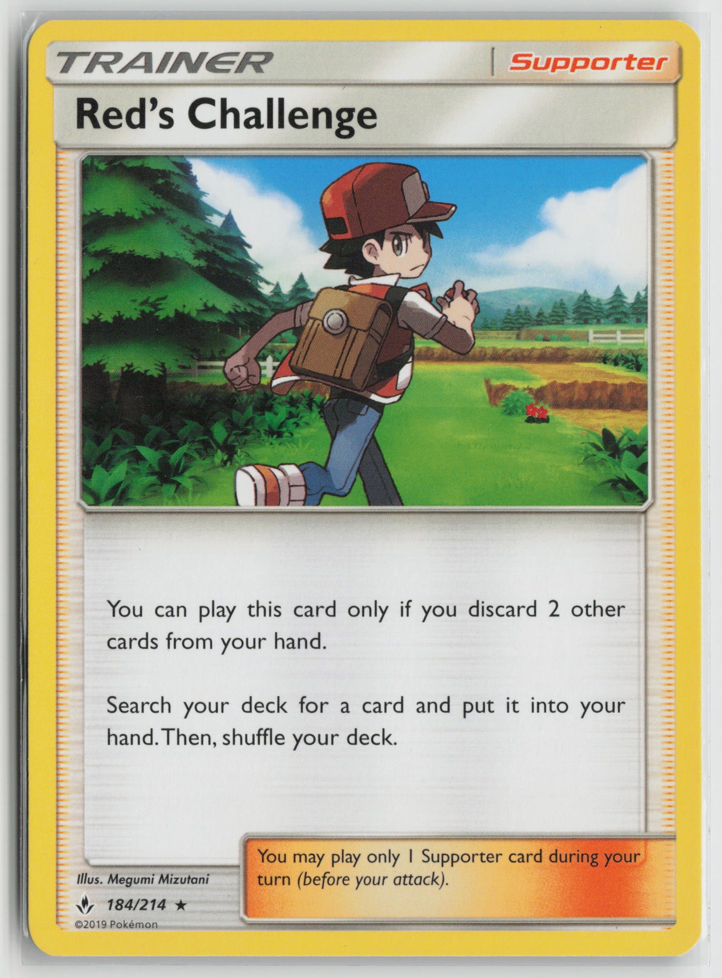 Red's Challenge Holo Rare Holo SM10 184/214 NM