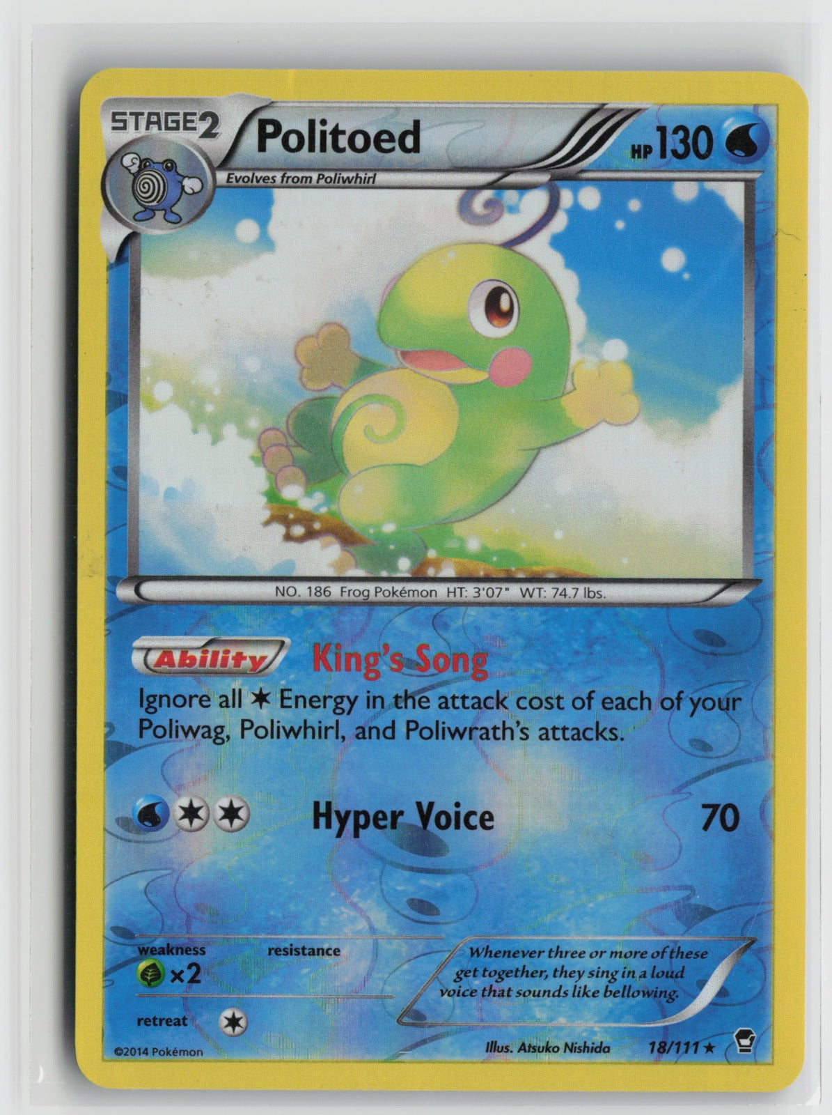Politoed Rare Reverse Holo FFI 18/111 LP