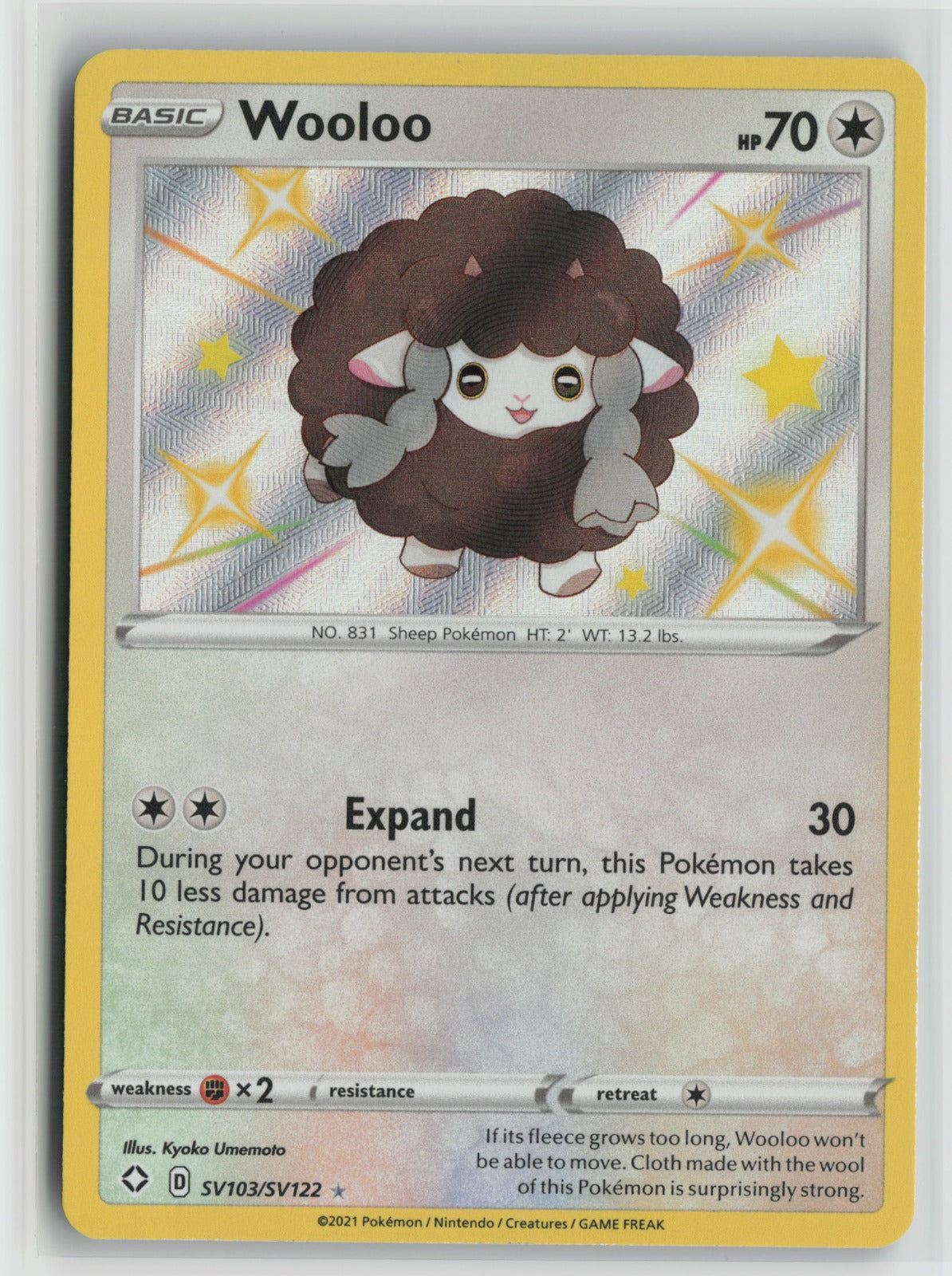 Wooloo Shiny Holo Rare SHFSV SV103/SV122 NM