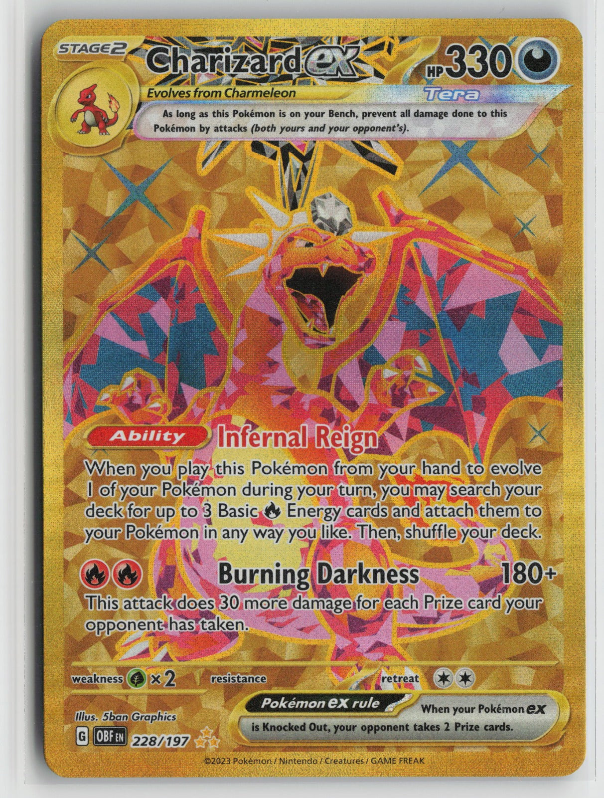 Charizard ex - Hyper Rare Holo OBF 228/197 NM