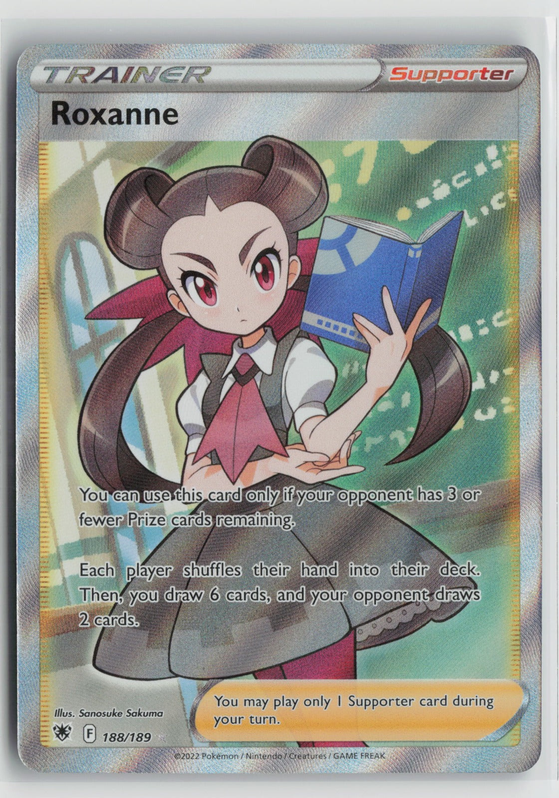 Roxanne Full Art Ultra Rare Holo SWSH10 188/189 NM