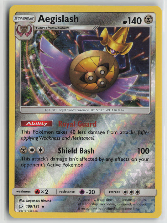 Aegislash Holo Rare SM Reverse - Team Up 109/181 NM
