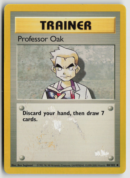Professor Oak Uncommon Base Set 088/102 DMG