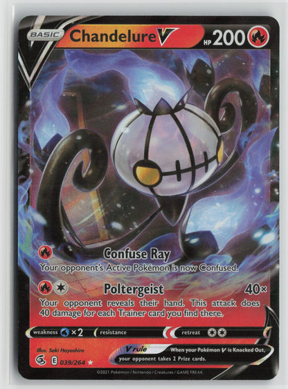 Chandelure V Ultra Rare Holo SWSH08 039/264 NM