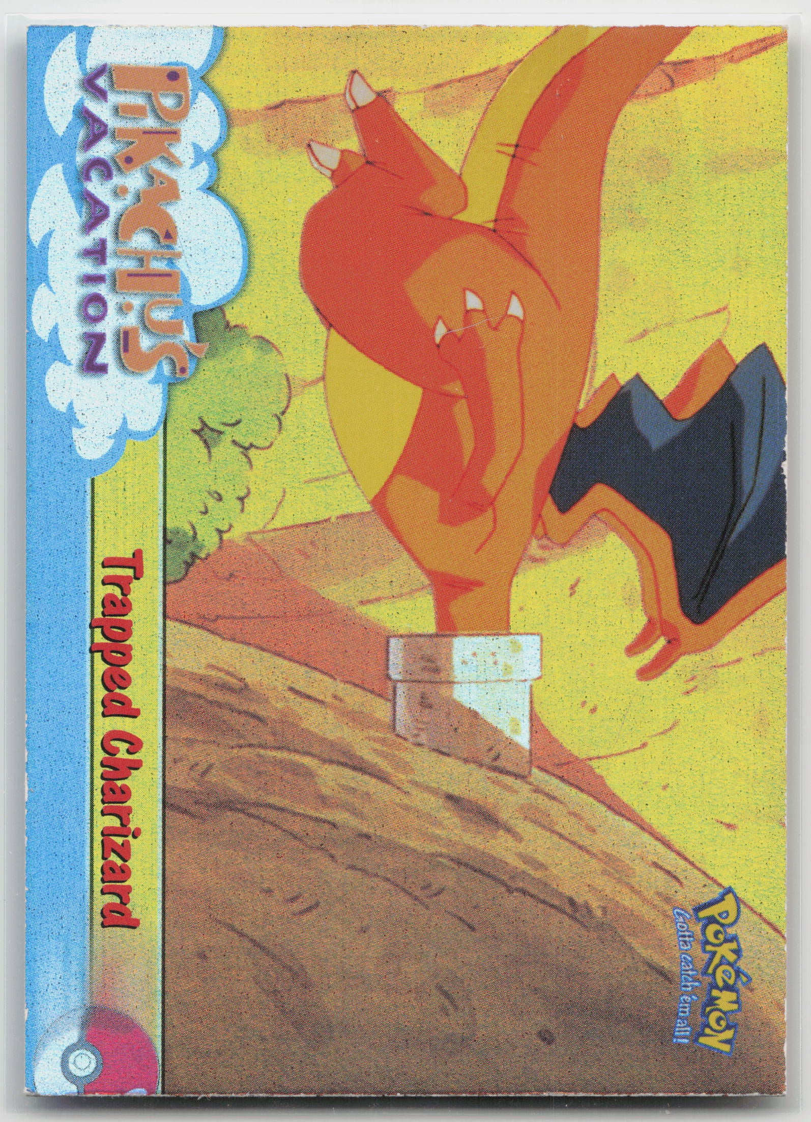 Trapped Charizard #51 Pikachu's Vacation Topps Movie Animation Edition Holo LP