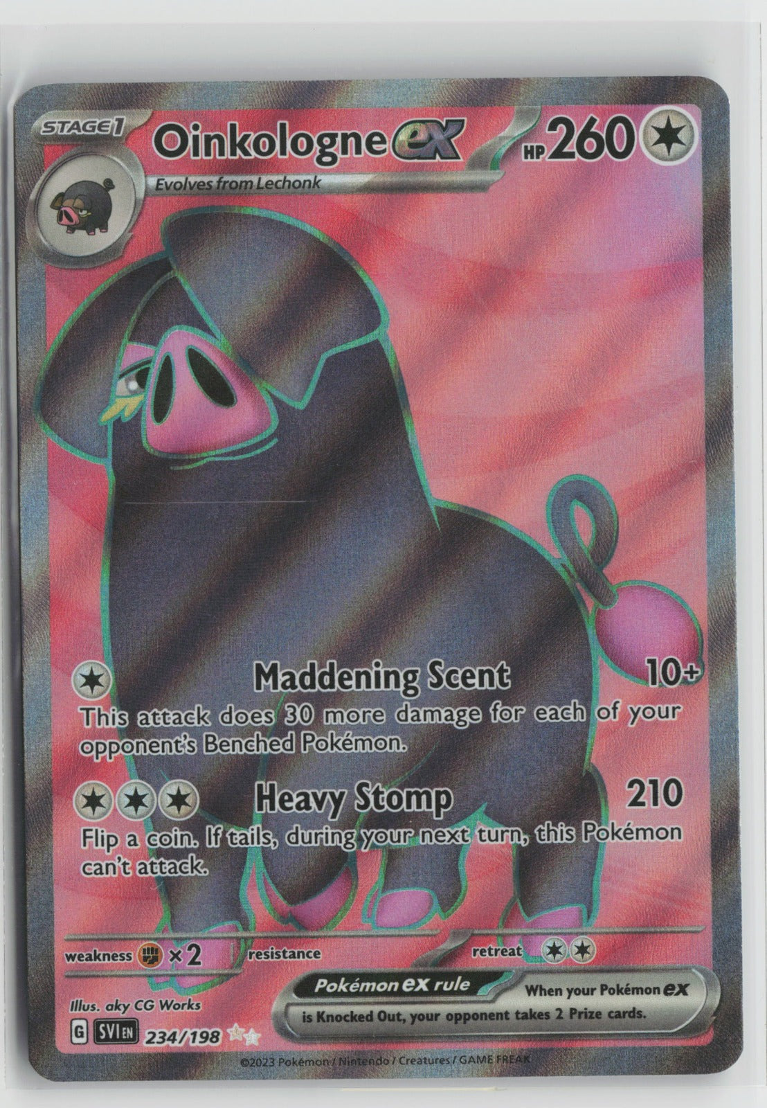 Oinkologne ex - Ultra Rare Holo SVI 234/198 NM