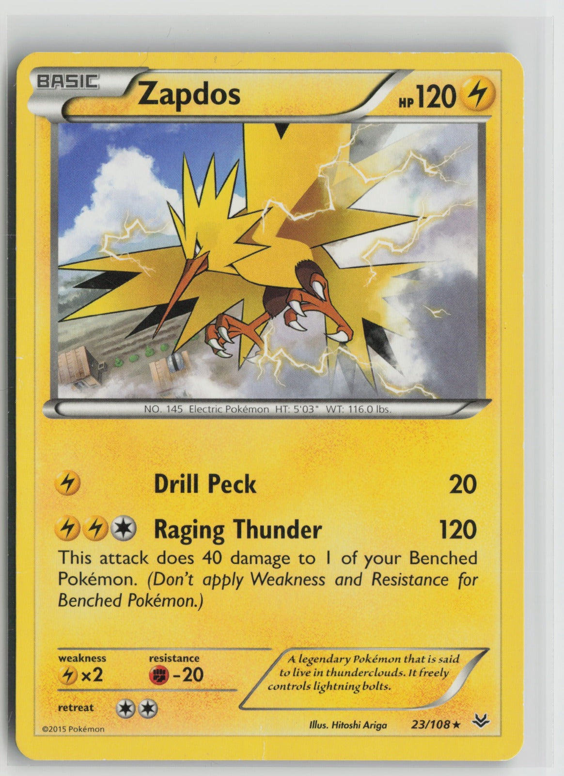 Zapdos Rare ROS 23/108 HP