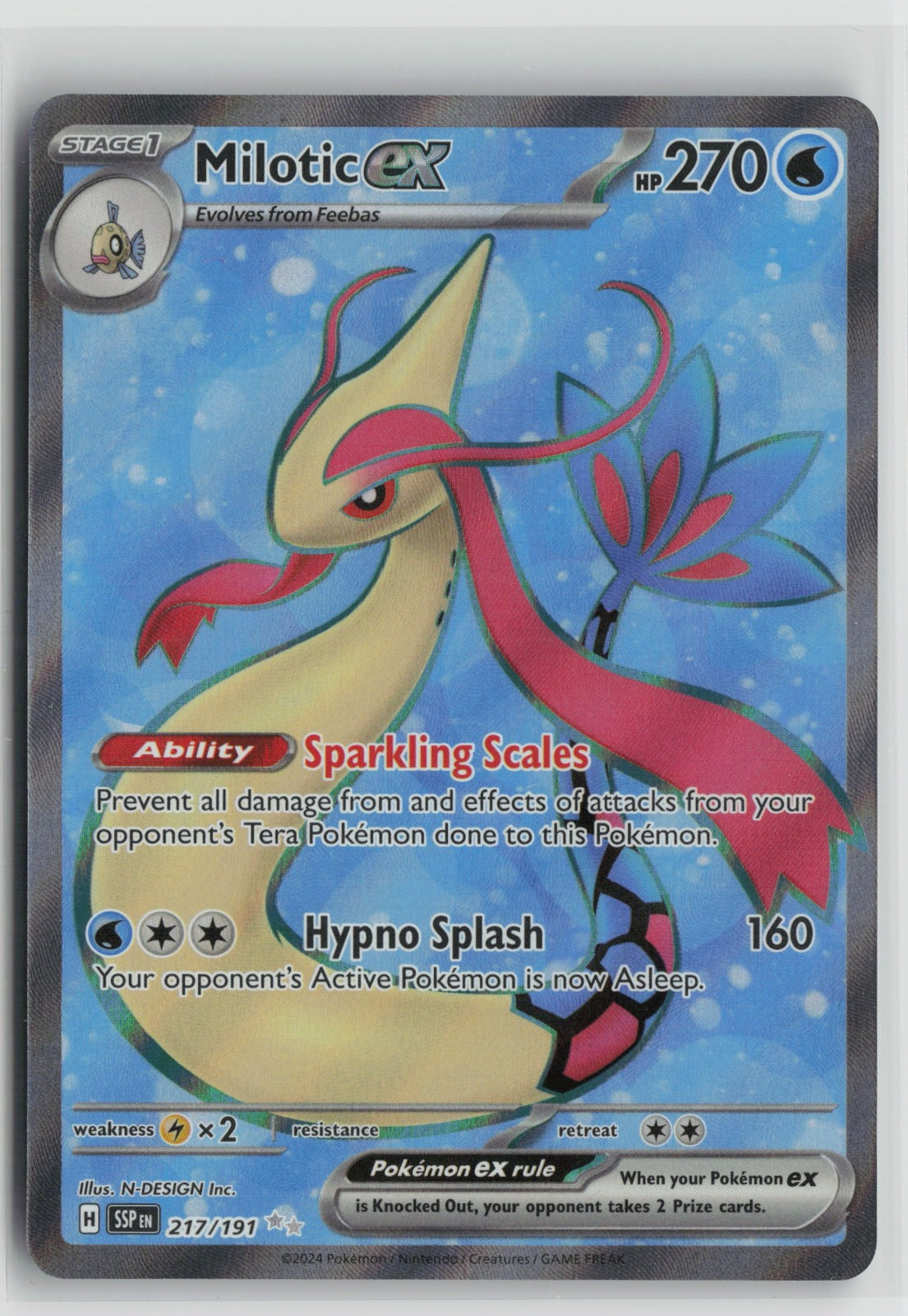 Milotic ex - Ultra Rare Holo SSP 217/191 NM