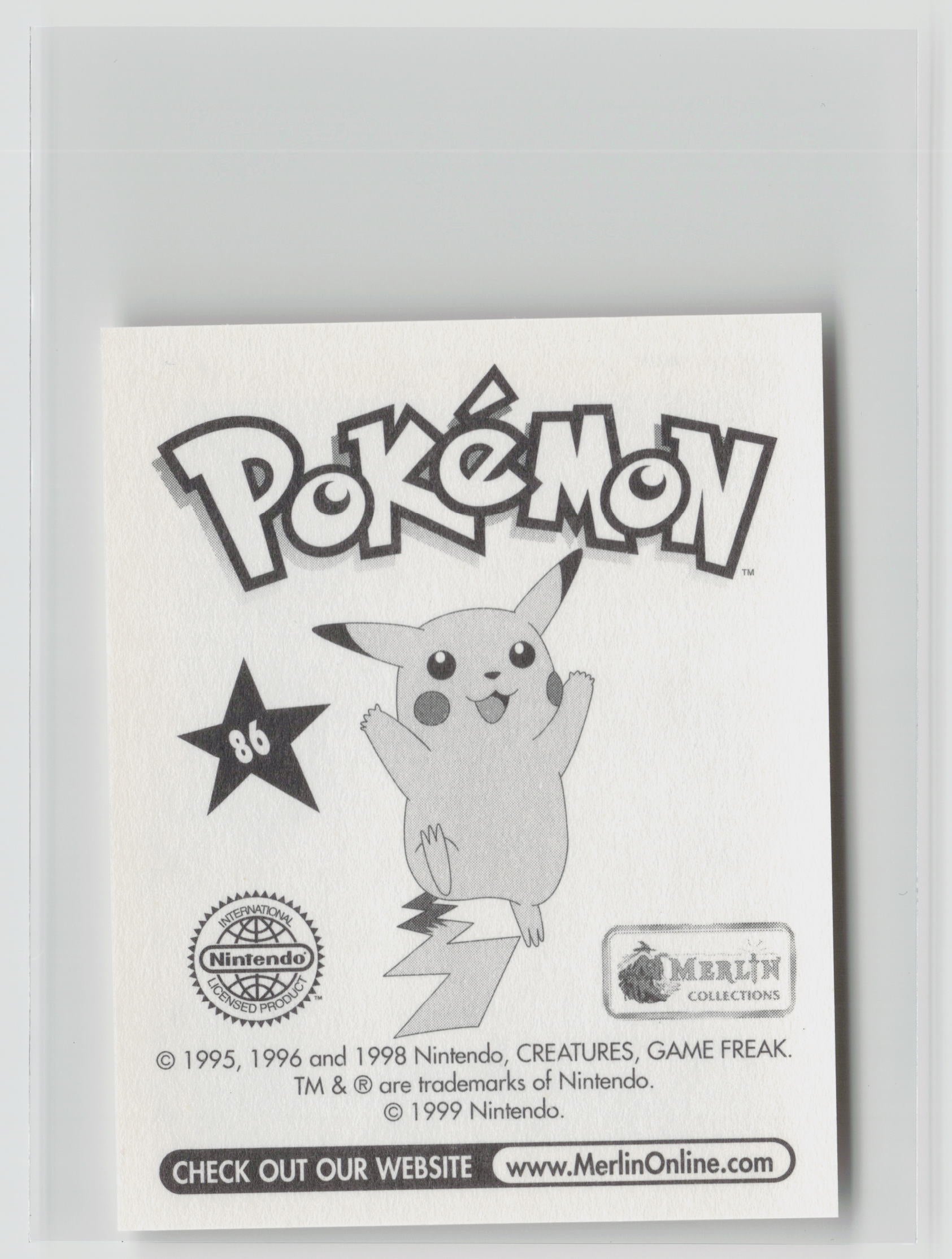 Seel - Merlin Topps Sticker 1999 #86 NM (Back)