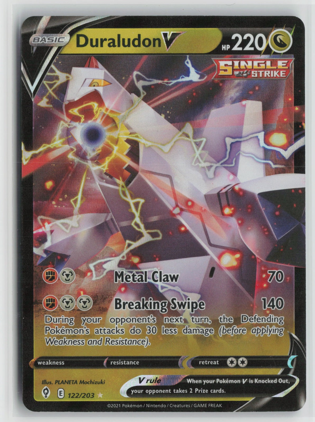 Duraludon V Ultra Rare Holo SWSH07 122/203 NM