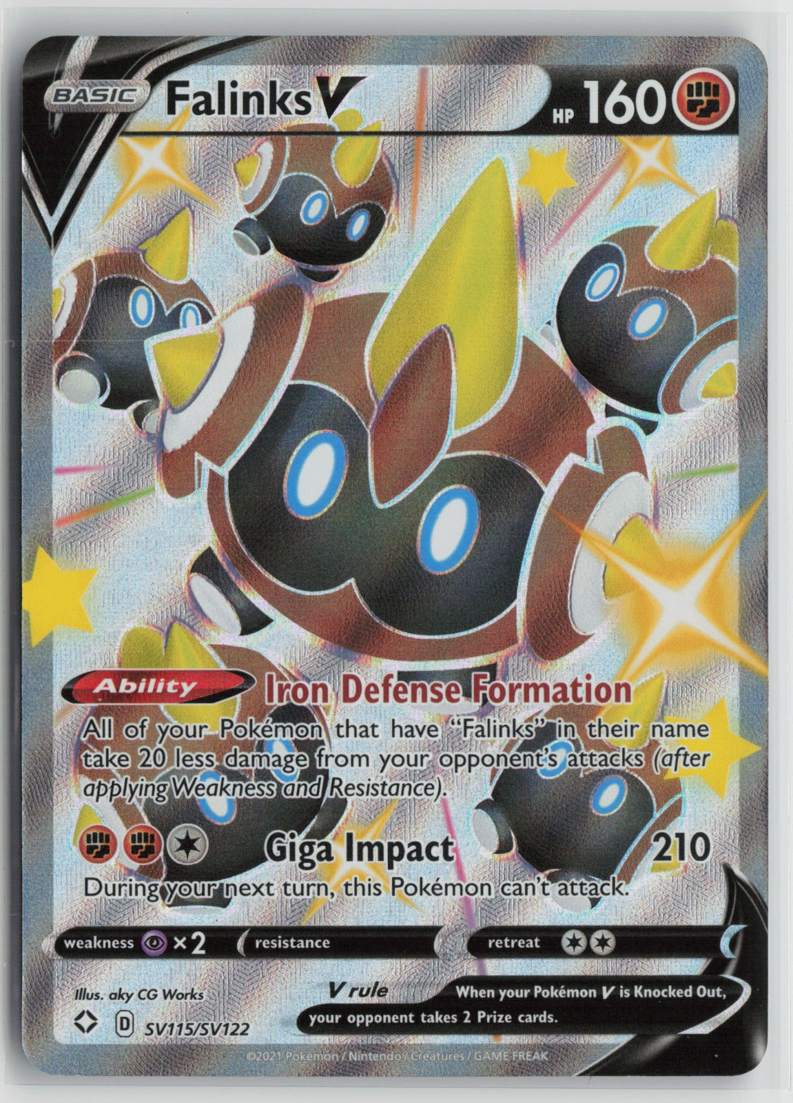 Falinks V Shiny Holo Rare Holo SHFSV SV115/SV122 NM