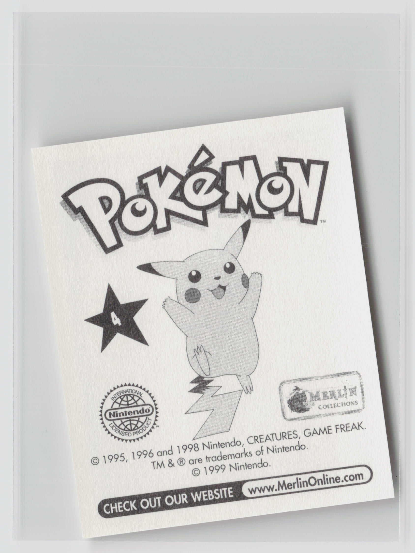 Charmander - Merlin Topps Sticker 1999 #4 NM (Back)