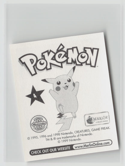 Charmander - Merlin Topps Sticker 1999 #4 NM (Back)