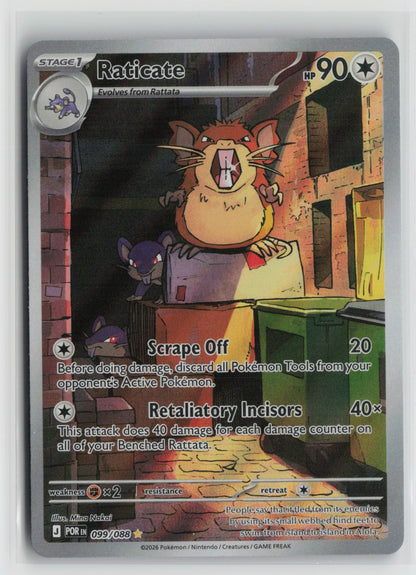 Raticate - Illustration Rare Holo POR 099/088 NM