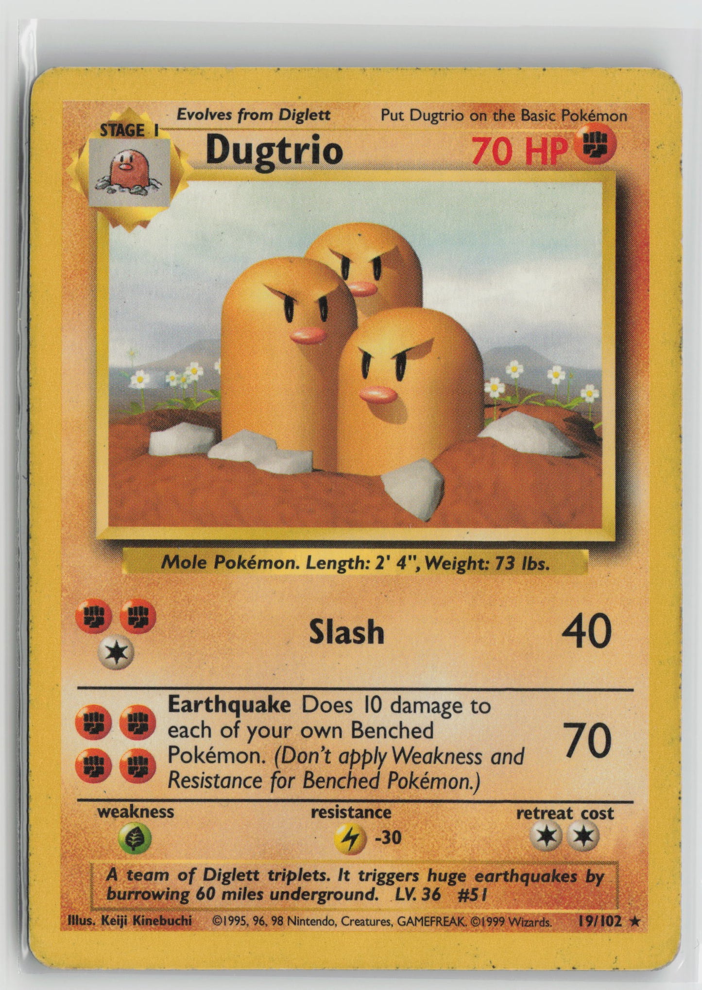 Dugtrio Rare Normal BS 019/102 MP