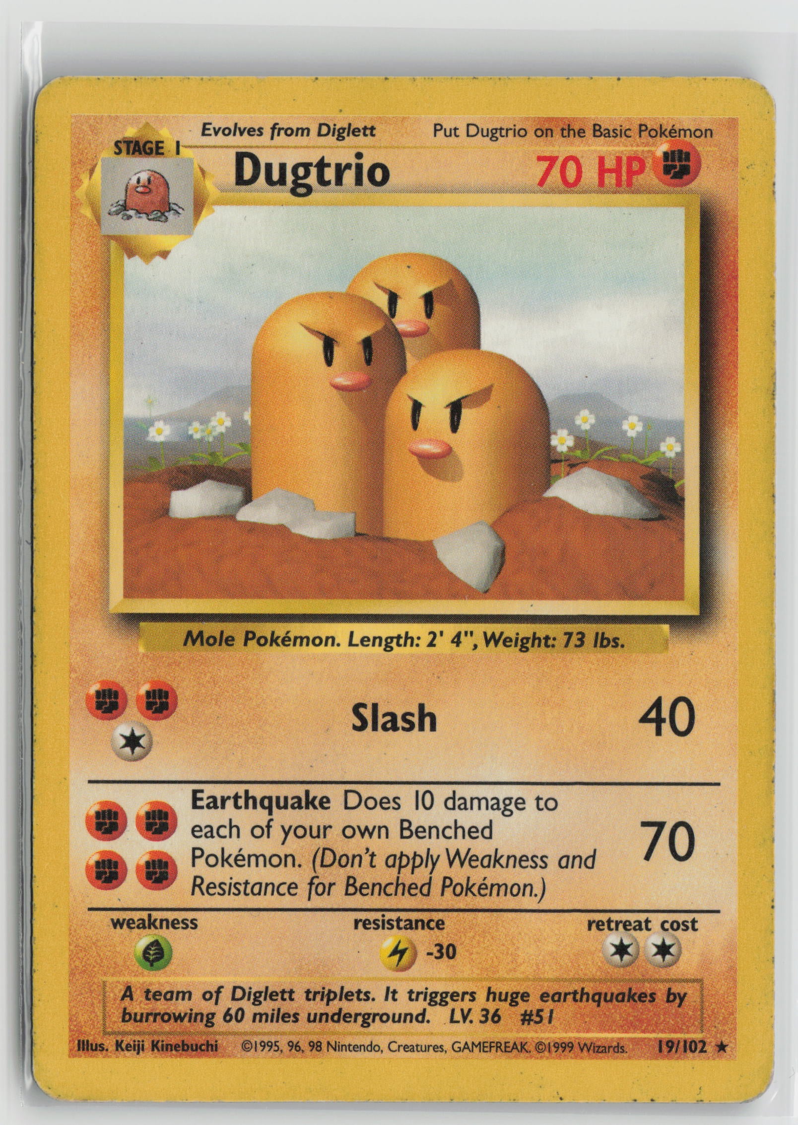 Dugtrio Rare Normal BS 019/102 MP
