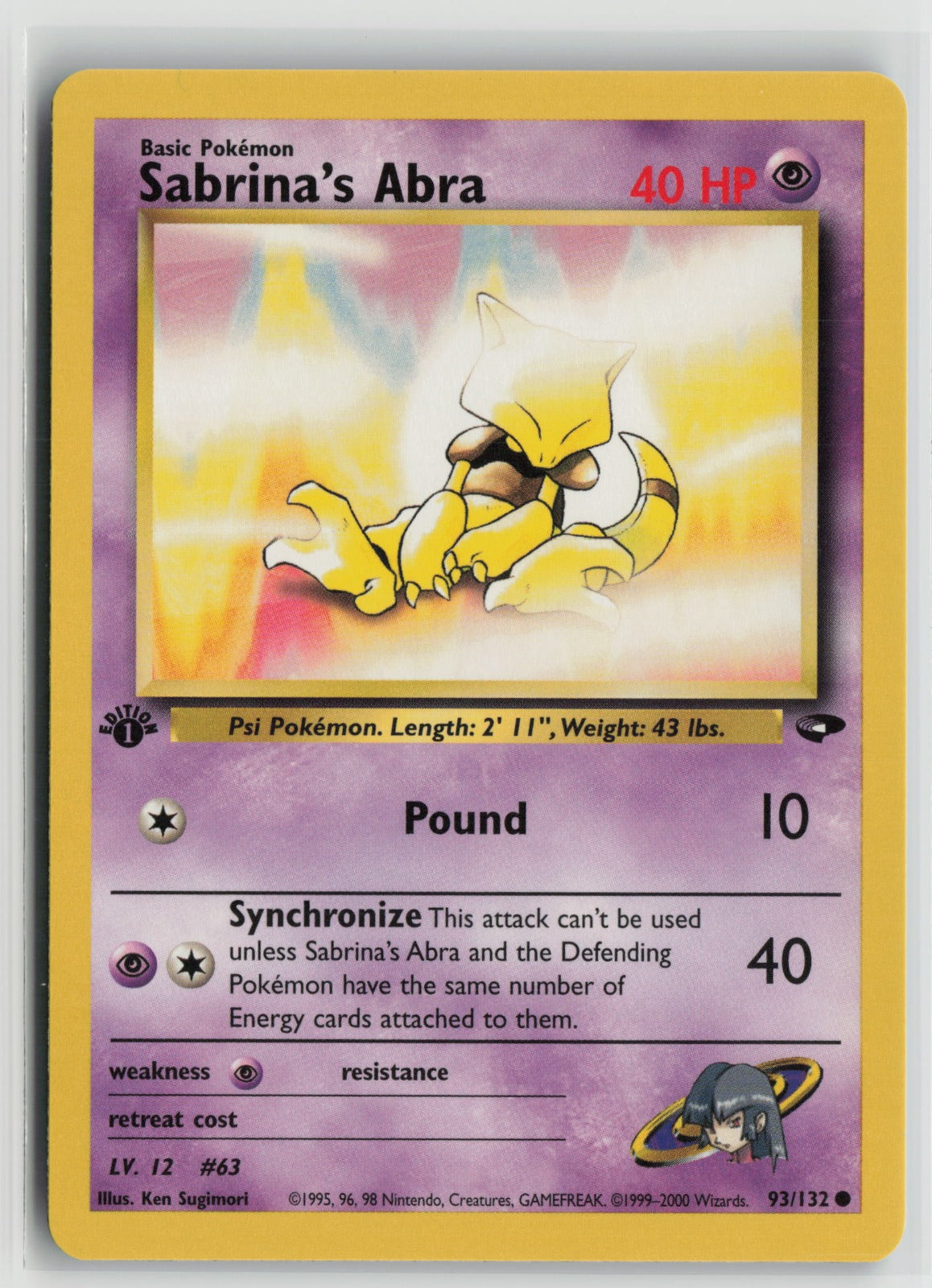 Sabrina's Abra (93) Common 1st Edition G2 093/132 NM