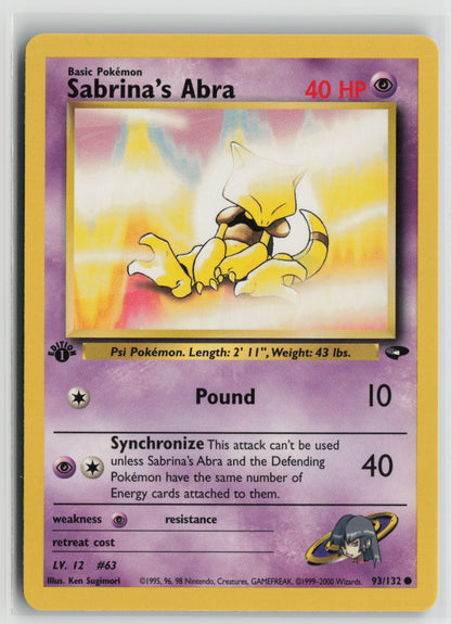Sabrina's Abra (93) Common 1st Edition G2 093/132 NM