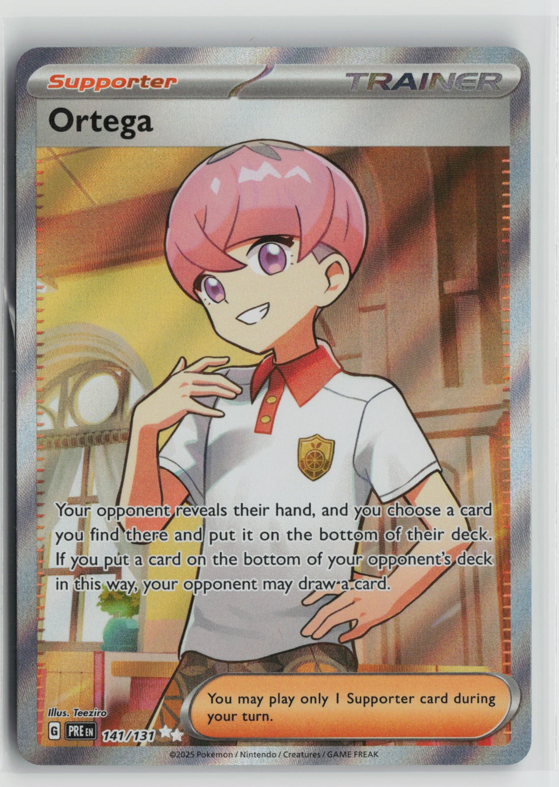 Ortega Ultra Rare Holo PRE 141/131 NM