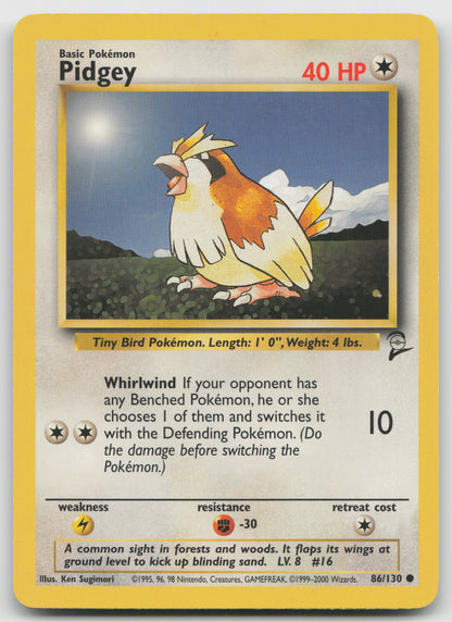 Pidgey Common Normal BS2 086/130 LP