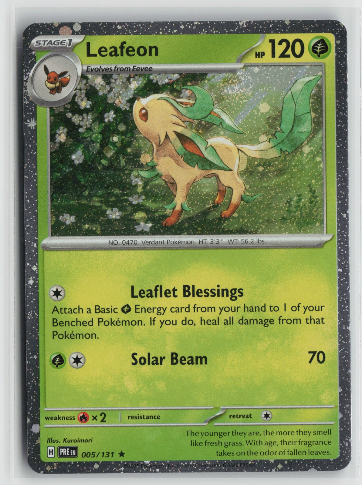 Leafeon - (Cosmos Holo) Rare Holo MCAP 005/131 NM