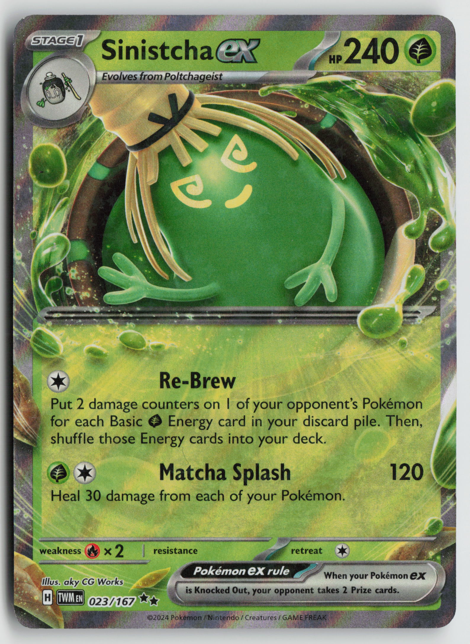 Sinistcha ex - Double Rare Holo TWM 023/167 NM