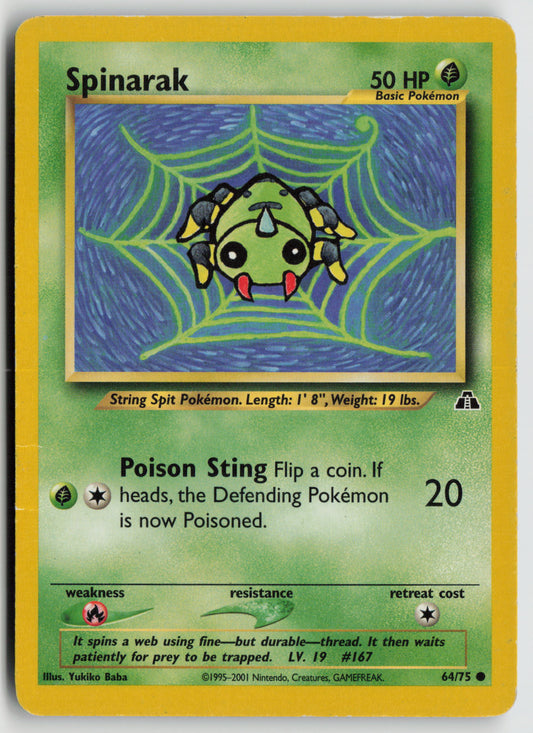 Spinarak Common Neo Discovery 64/75 HP