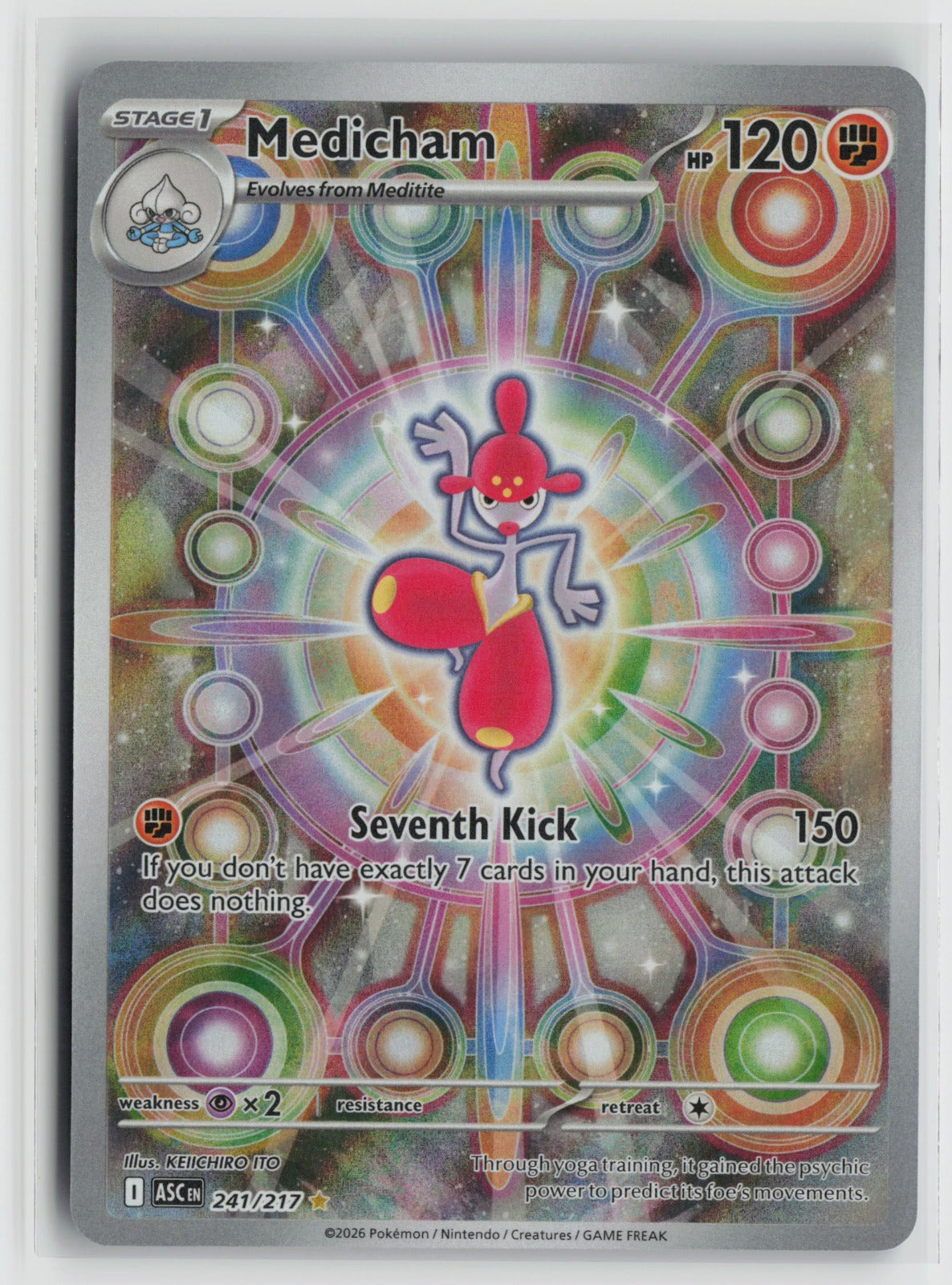 Medicham Illustration Rare Holo ASC 241/217 NM