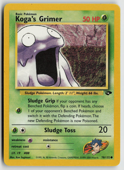 Koga's Grimer Common Gym Challenge 078/132 MP