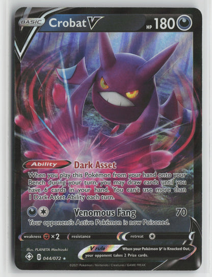 Crobat V Ultra Rare Holo SHF 044/072 NM