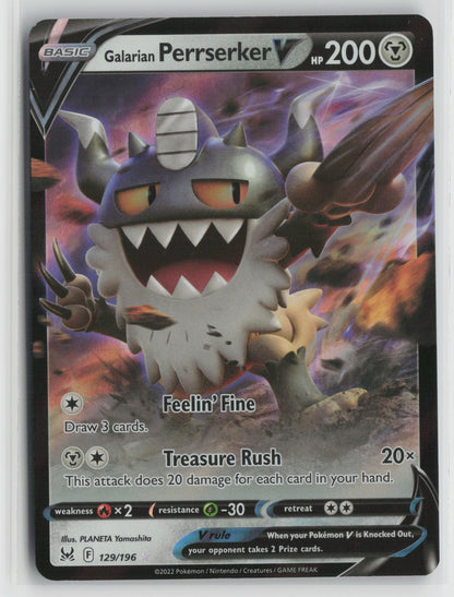 Galarian Perrserker V Ultra Rare Holo SWSH11 129/196 NM