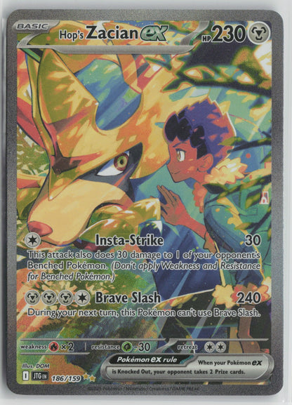Hop's Zacian ex - Special Illustration Rare Holo JTG 186/159 NM